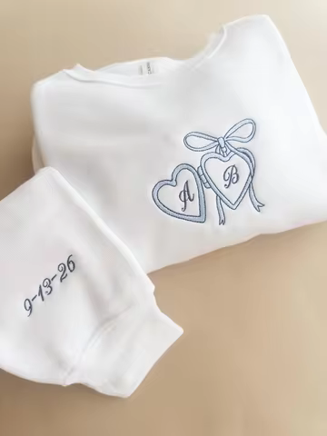 Custom Embroidered Coquette Bride Sweatshirt, Future Mrs Sweatshirt, Gift for Fiancee, Custom Bride 
