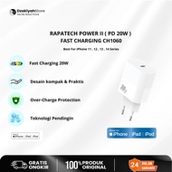 RAPHATECH POWER II PD ADAPTOR 20W FAST CHARGING CH1060 Efficient FAST CHARGING for iphone 11 12 13 1