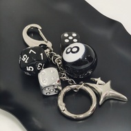 8ball Keychain Billiard Keychain Mini Ball Pendant Key Ring Resin Keyring Bar Table Decoration Jewel