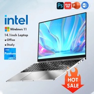 แล็ปท็อปคอมพิวเตอร์ใหม่ Windows 11 Pro Ultra Slim Notebook Intel J4025 12GB 1024GB Office Study PC ค