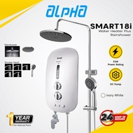 Alpha Water Heater Smart 18i Plus Rain Shower - Ivory White