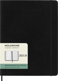 MOLESKINE - 2023-2024 18個月加大型經典週記軟皮手帳 Black黑色 (19 x 25 CM)