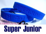 ★鑫飾品★S9-15(凹刻版)(藍色) Super Junior 韓文 果凍手環 SJ 矽膠手環 應援 明星周邊 (Miss Sun飾品)