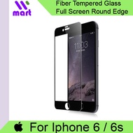 Fiber Tempered Glass Screen Protector (Black) For iP 6/6s