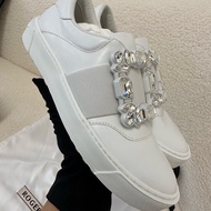 Roger Vivier RV 鑽扣小白鞋，36碼，全新