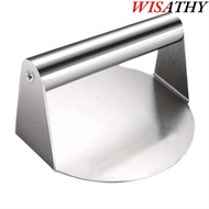 WISATHY Smash Burger Press, Stainless Steel Round Stainless Steel Grill Press, Steak Burger No Rust 