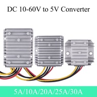 โมดูลจ่ายแรงดันไฟฟ้าสำหรับรถยนต์30A 25A 10A 5A ตัวแปลงไฟฟ้า DC 10-60V ถึง5V
