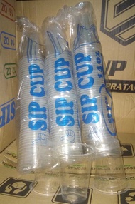 Cup Gelas Plastik Datar 14oz Sertifikasi Halal juice es doger dawet cincau nutrisari cendol