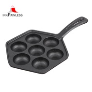 Cast Iron Stuffed Nonstick StuffedPancake Pan,Munk/Aebleskiver,House Cast Iron Griddle for Various S