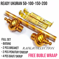 batang gorden/tiang horden 50cm (setengah meter) fullset