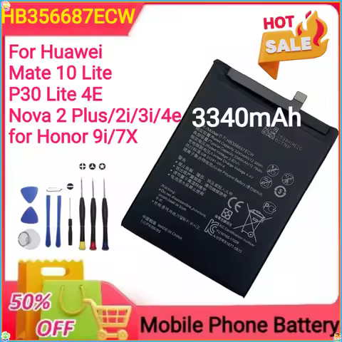 3340mAh HB356687ECW for Huawei Mate 10 Lite/P30 Lite 4E/Nova 2 Plus/2i/3i/4e for Honor 9i/7X Mobile 
