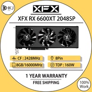 USED XFX RX 6600 XT 8GB Graphics Card SP2048 2607MHz GDDR6 8GB 128Bit 16Gbps GPU TDP 160W