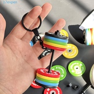EXPEN Mini Barbell Keychain, PVC Detachable Dumbbell Keychain, Unique Simulation Accessories Barbell
