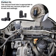 HUBERT Car Carburetor Vacuum Cover Kit, Valve Ports Durable Vacuum Rubber Cover Plug Kit, Black Colo
