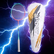 Badminton Racket 5u Lightning Strike Household Adult Badminton Racket Full Carbon Balanced Blade Bad