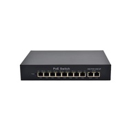 Gigabit 8-Port+2 Gigabit Online POE Network Switch POE Power Supply Hub Ethernet Switch AI+Lightning Protection