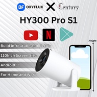 OXYFLUX HY300 Pro S1 4K Portable Mini Projector 4K Projector Android 11 Cinema Projektor Mini Wifi
