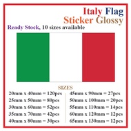 Italy Flag Sticker Rectangle Postcard / Stiker Pelekat Poskad Bendera Itali