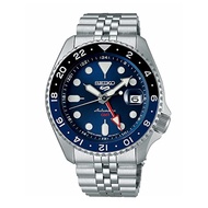นาฬิกาข้อมือ SEIKO 5กีฬา GMT สไตล์สปอร์ต SBSC003ผู้ชายเงิน