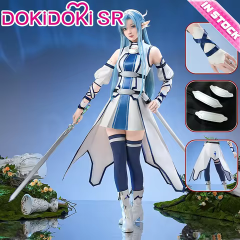 IN STOCK Yuuki Asuna Cosplay Costume Anime Sword Art Online DokiDoki-SR Female Costume Water Elf Asu
