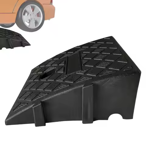 Car Curb Ramp Heavy Duty PVC Curb Ramp Fits 6cm Height Steps Portable Threshold Ramp For Driveway Lo