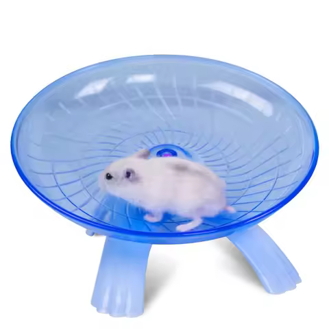 Pet Hamster Running Wheel Mute Flying Saucer Steel Axle Wheel Running Disc Toys Cage Small Animal Ha