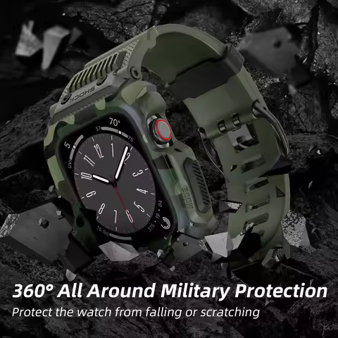 Silicone Strap case For Apple iWatch 45mm 44mm Accessories integrated SE3 44mm watchband Protector i