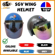 Original SGV WING HELMET SGV WINGS NEW Half Cut Kura Helmet Motorcycle Good Quality (Sirim Approved)