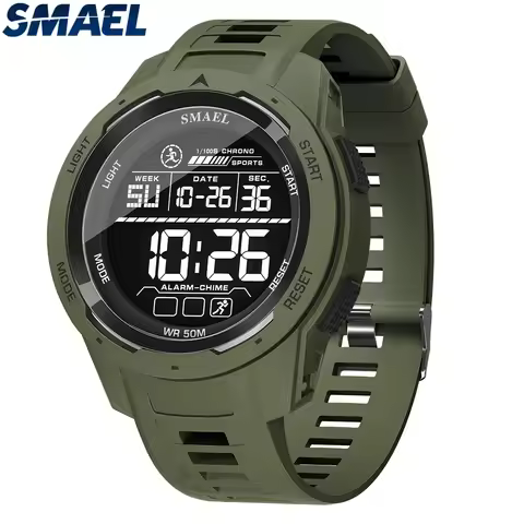SMAEL Fashion Digital Man Watches Sports LED Wristwatches Men's Waterproof Date Watch Light Stopwatc