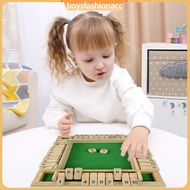 BF  Wooden Dice Game Travel Dice Game Wooden Shut the Box Game with 2/4 Dice Fun Math Strategy Game 