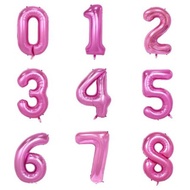 Jumbo Number Balloon 1 Meter Plain Pink