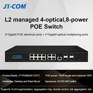 JT-COM Gigabit Layer 3 managed POE switch 16/24 ports 4 10G optical ports Network management 48V pow