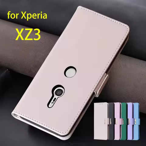 Magnetic buckle Leather Case for Sony Xperia XZ3 / XZ3 Dual 6.0" Wallet RFID BLOCKING Flip Cover fem