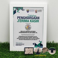 (MAAF DAH TUTUP ORDER) Plak - Frame - Sijil ( Plak Penghargaan, Sijil Penyertaan, Certificate Frame 