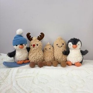 Jellycat 花生 企鵝 公仔 鎖匙扣