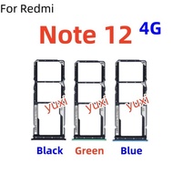 SIM Card Tray For Xiaomi Redmi Note 12 4G Global SIM Slot Holder Socket Adapter Replacement yuxi