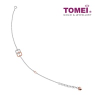 TOMEI Diamond Bracelet, White+Rose Gold 585