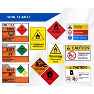 Tanker Sticker l Flammable Material l Explosive Sticker l No Smoking l SKID Tank Sticker Sign