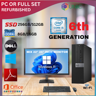 Dell OptiPlex PC Set or PC Only Dell i5 6th  Generation SSD Storage  with Keyboard Mouse WIFI adapte