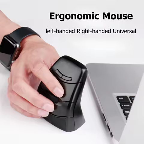 Wireless 2.4G mouse vertical ergonomics left-handed Right-handed Universal Office Drawing Wrist Pain