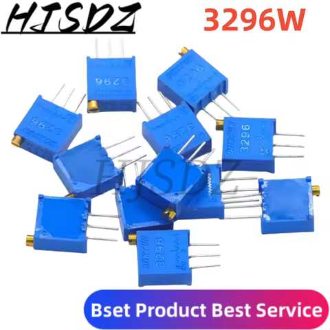10PCS 3296 potentiometer Kit High Precision 3296W Variable Resistor 100R -1M 200R 500R 1k 2k 5K 10K 