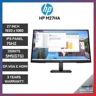 HP M27HA Monitor ( 27 Inch / 1920 x 1080 / IPS / 75HZ )