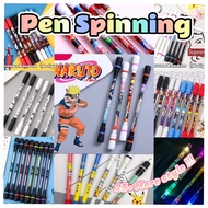 Ready Stock 1Pcs Naruto One Piece Spinning Pen Spining Spin Balance Pen Oily Pen Fingers Flexible St