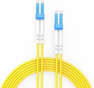 HUNTION LC to LC Fiber Patch Cable,1G/10GB Single Mode Duplex LC-LC 9/125um SMF Fiber Optic Cable Co