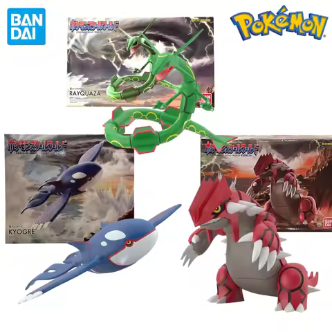 Original Bandai Pokemon Scale World 1/20 Hoenn Region Groudon Rayquaza Kyogre Anime Figures Model Co
