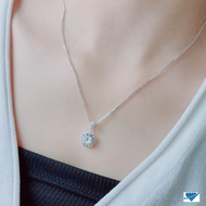 Dây chuyền nữ mặt đá tròn chất liệu bằng bạc s925 MS11