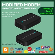 4G LTE Portable MiFi Modem 150Mbps 10000 MAh Powerbank Car Mobile Wireless Router with Sim Card Slot