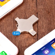 8/16/32/64/128G USB แฟลชไดร์ฟ Cross OTG ความเร็วสูง8 Pin /Type C/usb/ สำหรับโลหะแฟรชไดรฟ์ USB โทรศัพ