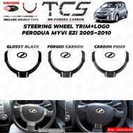 TCS PERODUA MYVI EZI 2005-2010 CAR STEERING WHEEL TRIM+LOGO COVER GARNISH ACCESSORIES