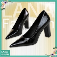 Elegant Thick Heel|LANA Black Gold Silver European American Style Heel Height 9cm Fashion Metropolis
